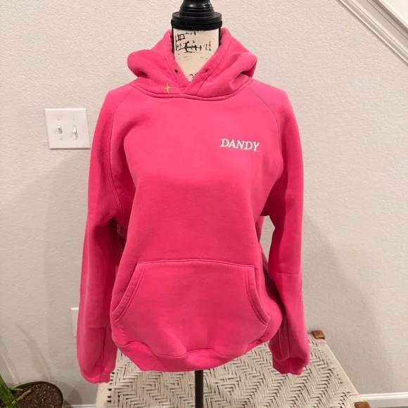 Dandy Worldwide "Physical Touch" Oversized Lux Hoodie in Hot Pink - Picture 2 of 10